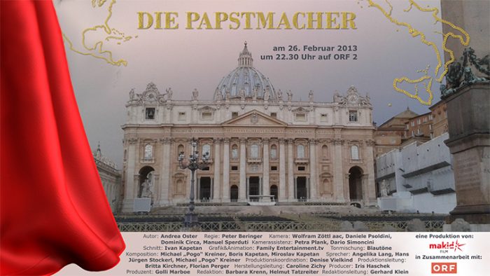 Programmankündigung Papstmacher Rom