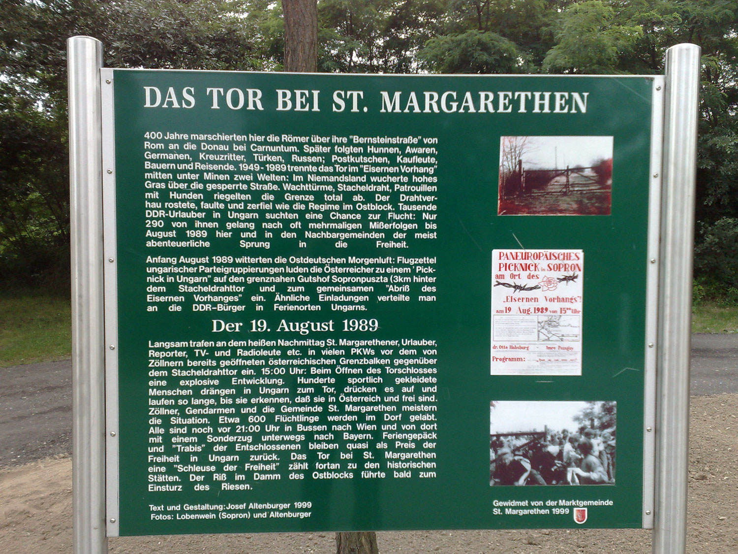 Das Tor bei St.Margareten und der 19.August 1989