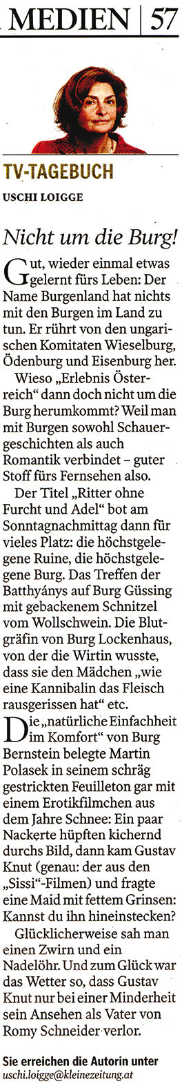 Uschi Loigge: Nicht um die Burg