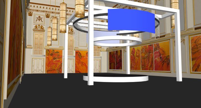 event design sample: rotating center stage Hofburg, Vienna