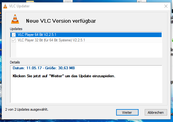Startfenster.de fake VLC-Update