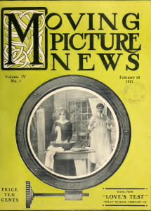 image of movingpicturenews1911 feb18 titlepage- CINEWOLF media productions