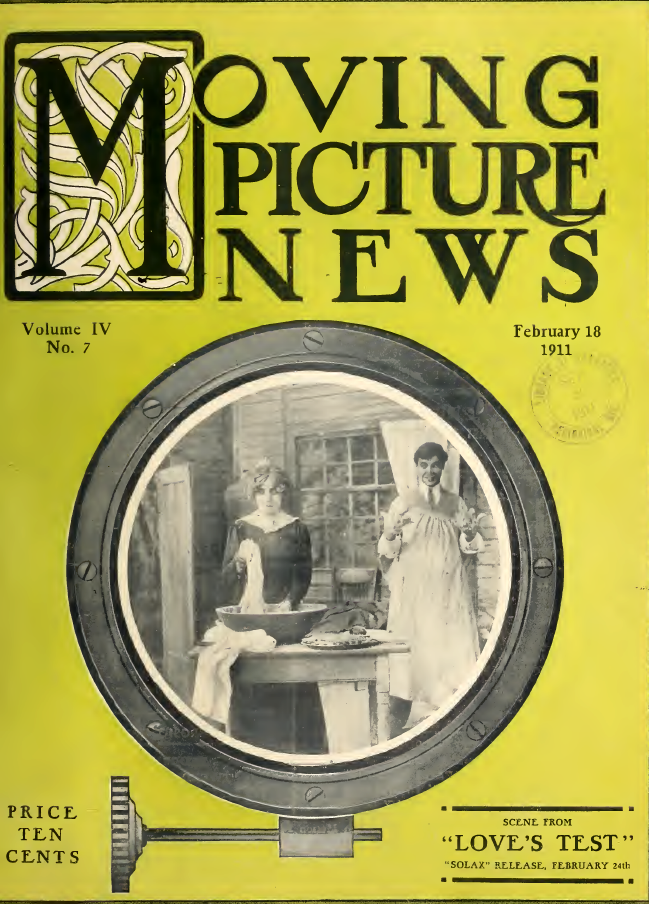 image of movingpicturenews1911 feb18 titlepage- CINEWOLF media productions