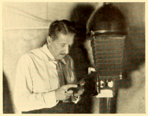Mr. Grant at work in his studio.