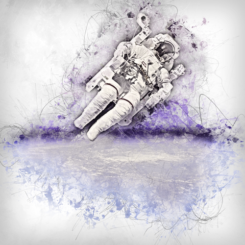 weightless-60632_cw Astronaut over earth