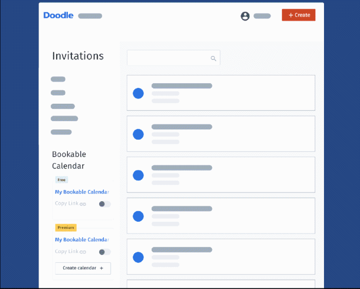 Doodle Bookable Calendar
