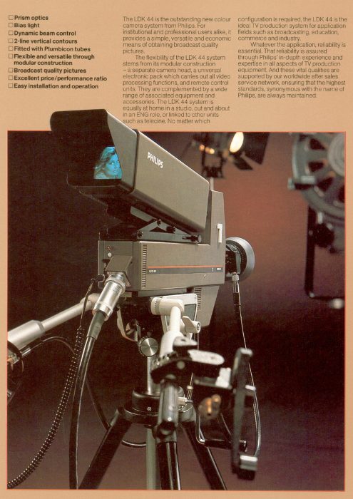 Philips LDK44 Video 80 Kamera - Info-brochure 1981 2 - CINEWOLF media productions image of - CINEWOLF media productions