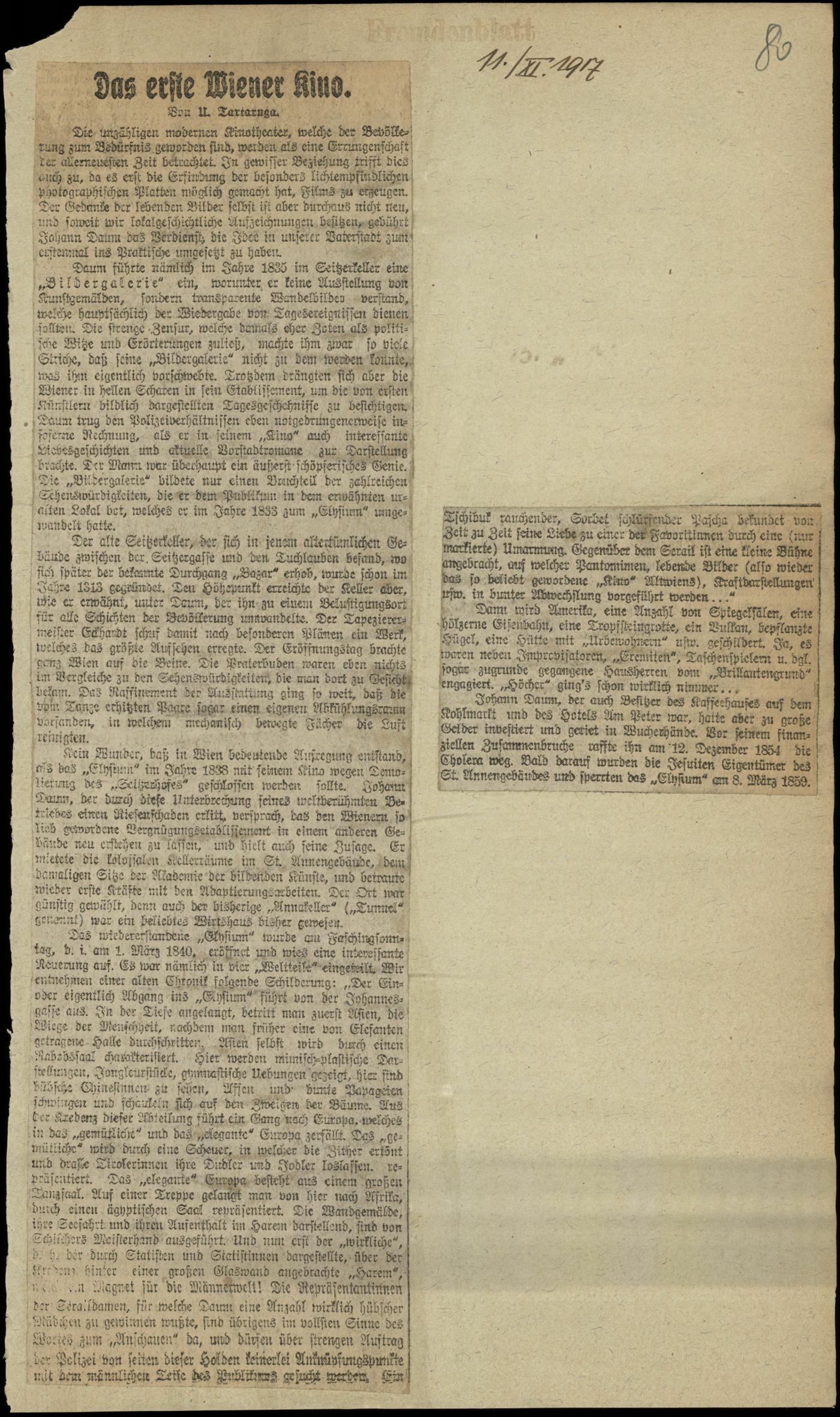 Das erste Wiener Kino 2 - CINEWOLF media productions image of Das erste Wiener Kino717557- CINEWOLF media productions