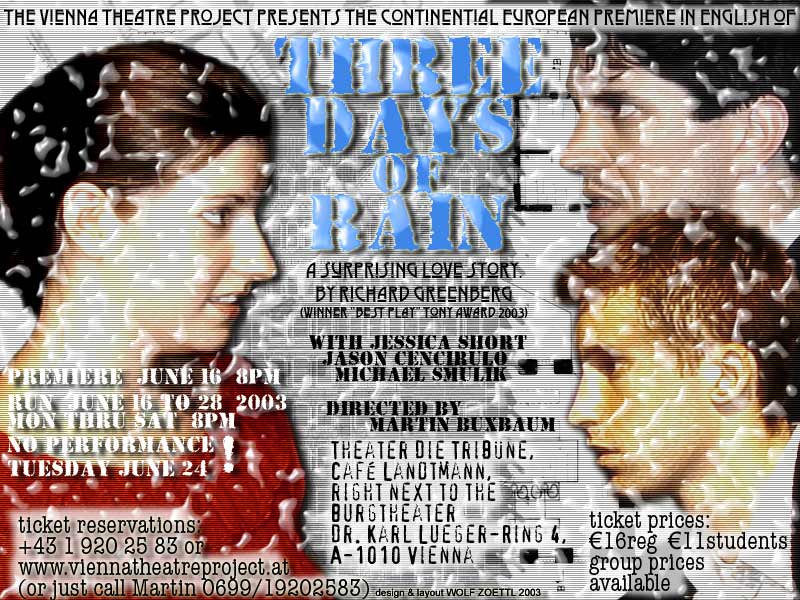 cinewolf media productions - Three Days of Rain - Poster